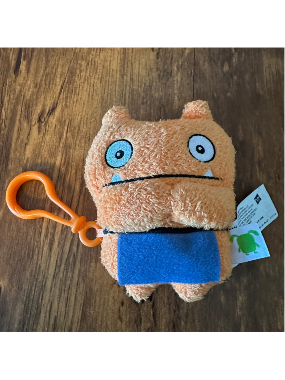 Hasbro UglyDolls Wage To-Go Plush Clip 5" Orange Blue Keychain Backpack Charm